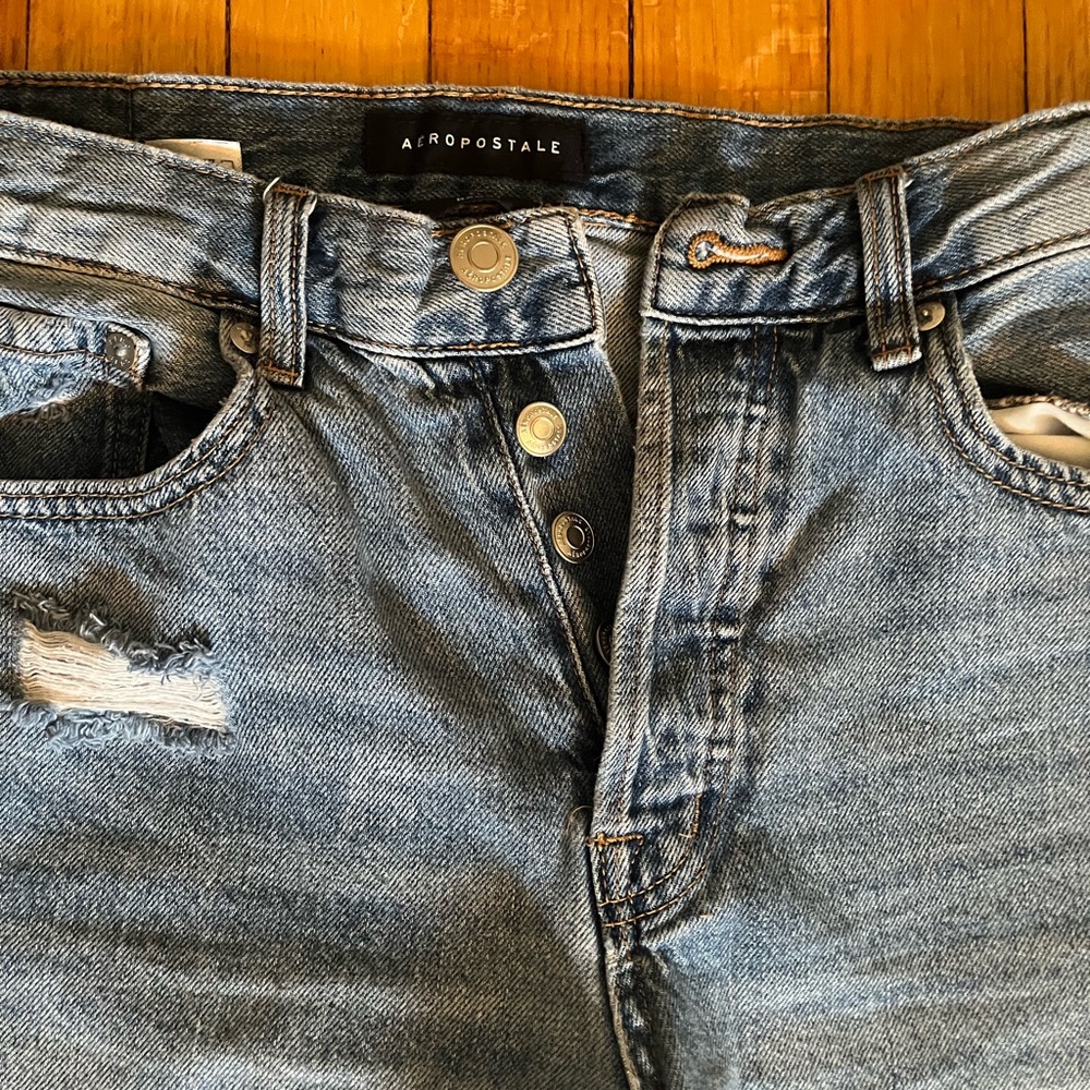 Aeropostale Blue Relaxed Jeans Distressed Vintage Look